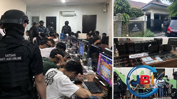 Kasus dugaan aktivitas judi online di sebuah rumah kawasan KPAD Cijantung